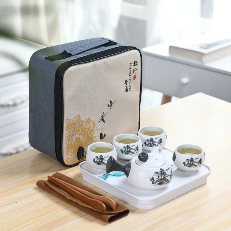 hot sell ceramic exquisite suit teapot tea cups a tea sets chinese kung fu travel tea set drinkware