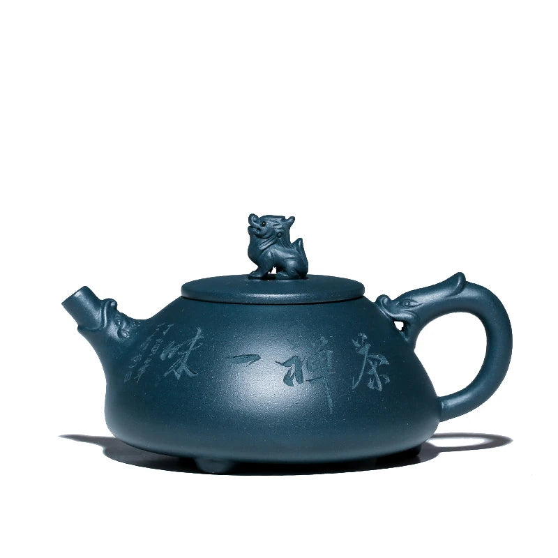 ore tianqingni Zisha teapot master Lvquan handmade Republic of China Green Clay Ladybug Teapot Tea Set dragon teapot