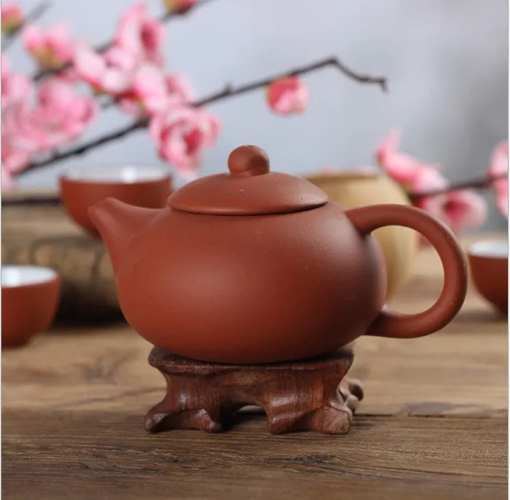 Natural Purple Clay Tea Set with 1 Teapot 4 Teacups Handmade Purple Sand Chinese Kong Fu Teaware Authentic Yixing Tea Gifts