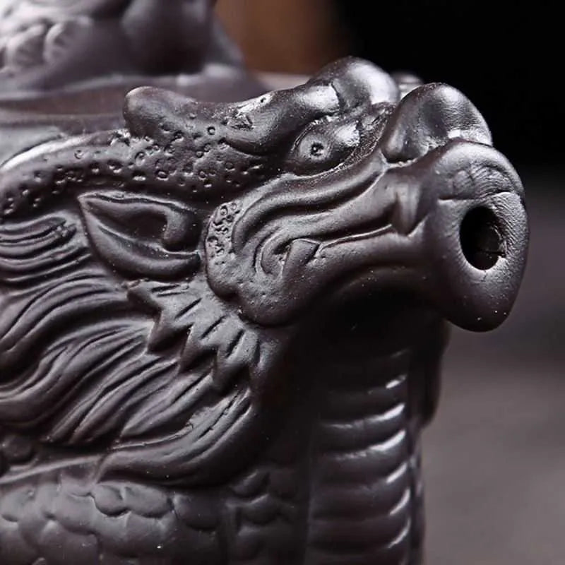 sale Purple clay teapot,Traditional Chinese Tea pot Dragon and Phoenix kettle Premium tea,purple kungfu tea set 210621