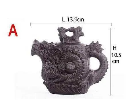 sale Purple clay teapot,Traditional Chinese Tea pot Dragon and Phoenix kettle Premium tea,purple kungfu tea set 210621