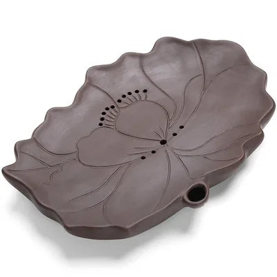 real yixing zisha tea set in Chinese kungfu tea sets purple clay tea pot cup reservoir tea tray plate lotus design carved China