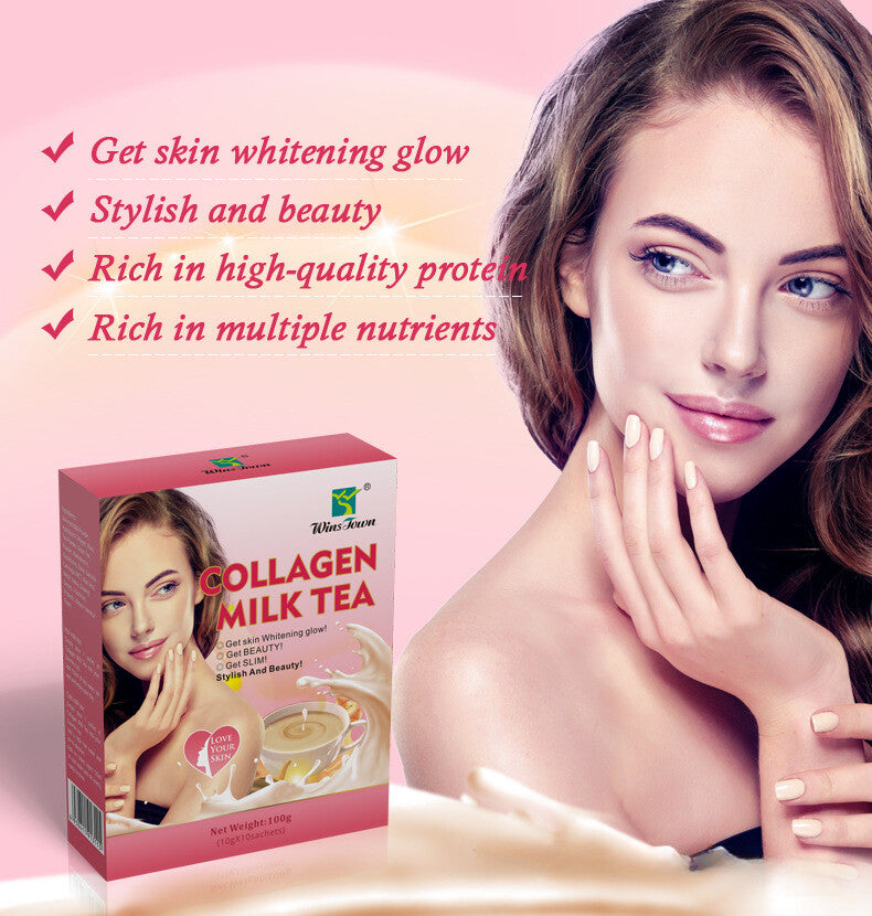 COLLAGEN MILK TEA Shaking Milk Tea Natural Health Tea 10g x10bags
