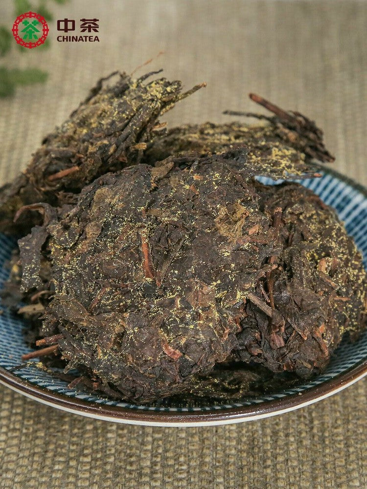 中茶 金花醇叶760g Chinese Tea Zhongcha Pu'er Tea 湖南安化黑茶正宗金花茯砖茶 金花茂盛 Brick Tea