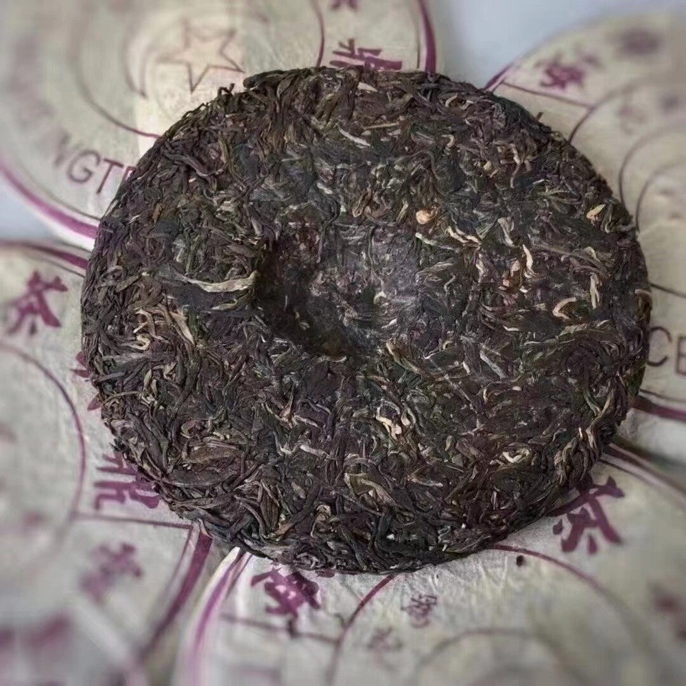 357g Yunnan Old Raw Pu-erh Tea Cake 2000 Dingxing Aged Pu'er Cake Tea Puerh Tea