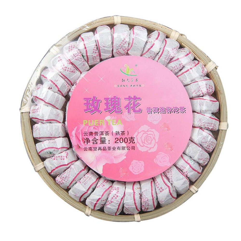 Mini Tuo Tea Rose Ripe Puerh Tea Chinese Yunnan Cooked Black Tea Health benefit
