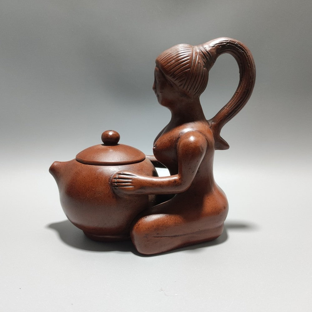 Chinese Yixing Purple Clay Teapot Tea Set Pot Zisha Ceramic Pretty Woman Tea Set