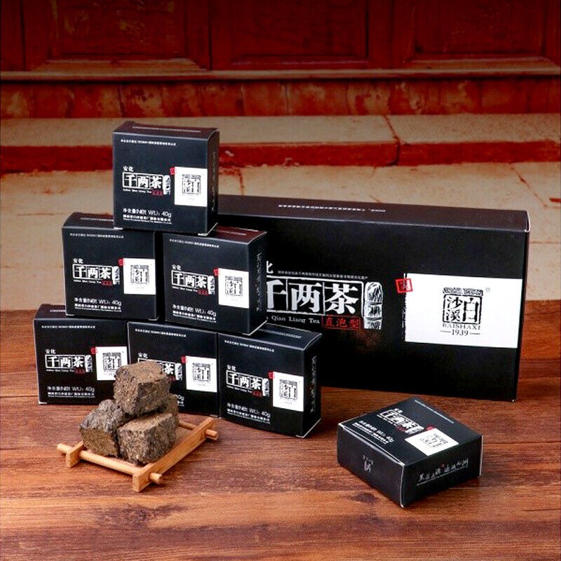 BAISHAXI Qian Liang Tea Hunan Anhua Dark Tea 320g QianLiang Tea Brick Black Tea