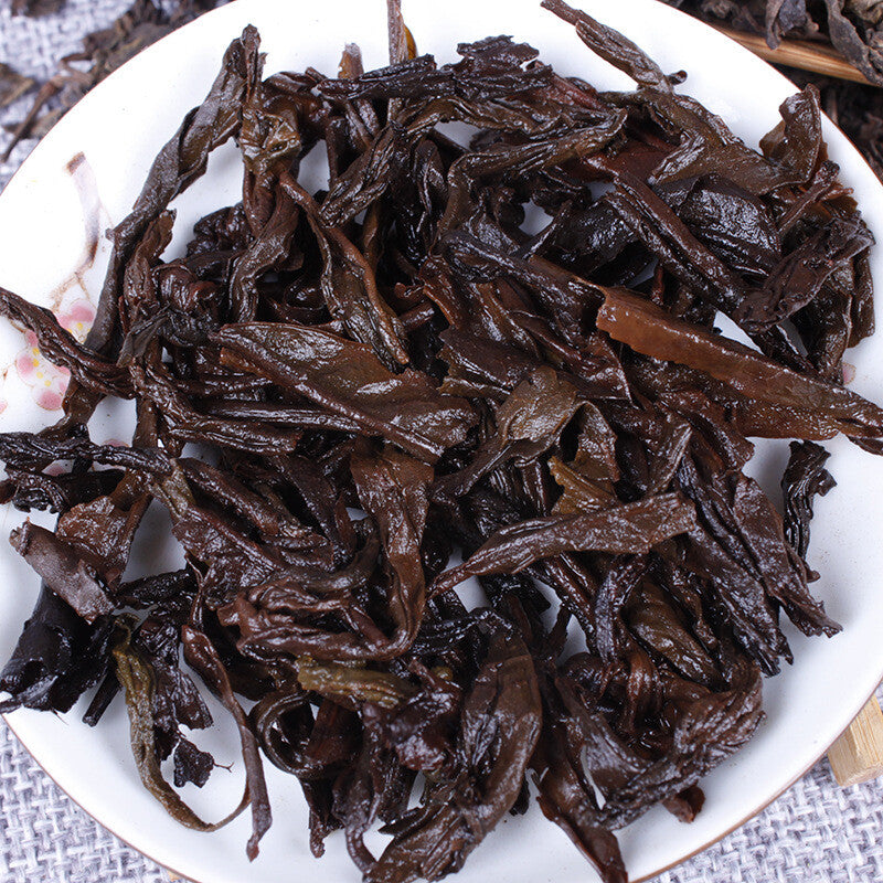 Big Leaf 90's Puerh Tea Ripe Tea Leaves Changxiang Menghai Ripe Tea 100g*2 cans