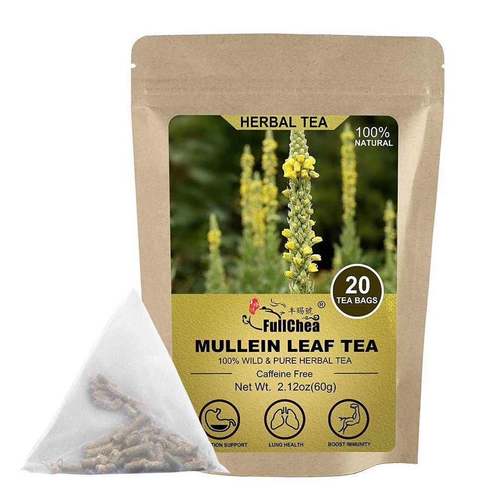 2023 FullChea Mullein Leaf Tea Bags 20 Teabags 3g/bag - Herbal Tea For Lungs