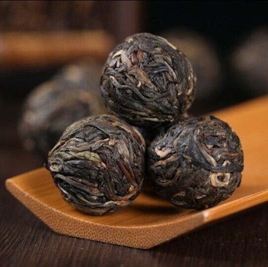 Handmade Pearl YiWu puerh Tea Mini Raw Pu'er Tea Uncooked Pu'er Tea-