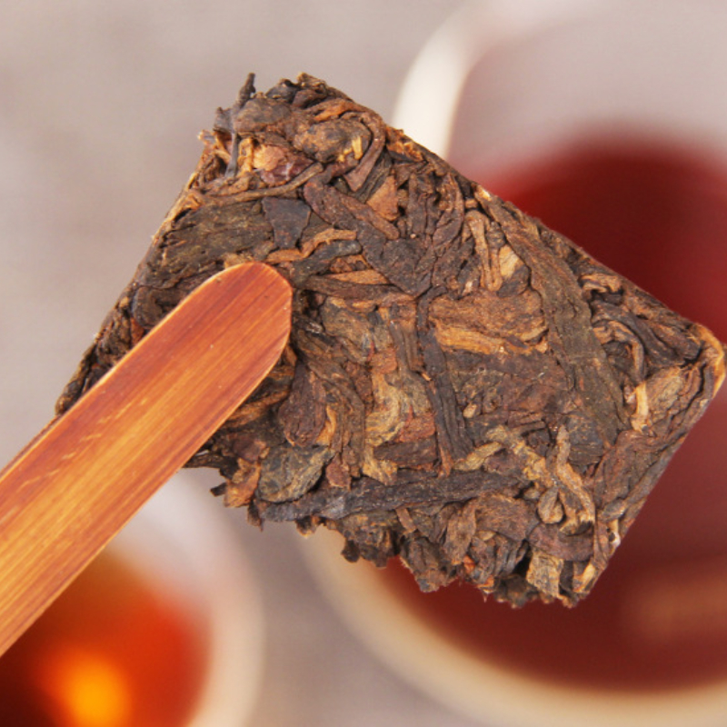 300g Puerh Ripe Tea Aged Golden Bar Spring Tea Ancient Pu'er Tea Black Tea