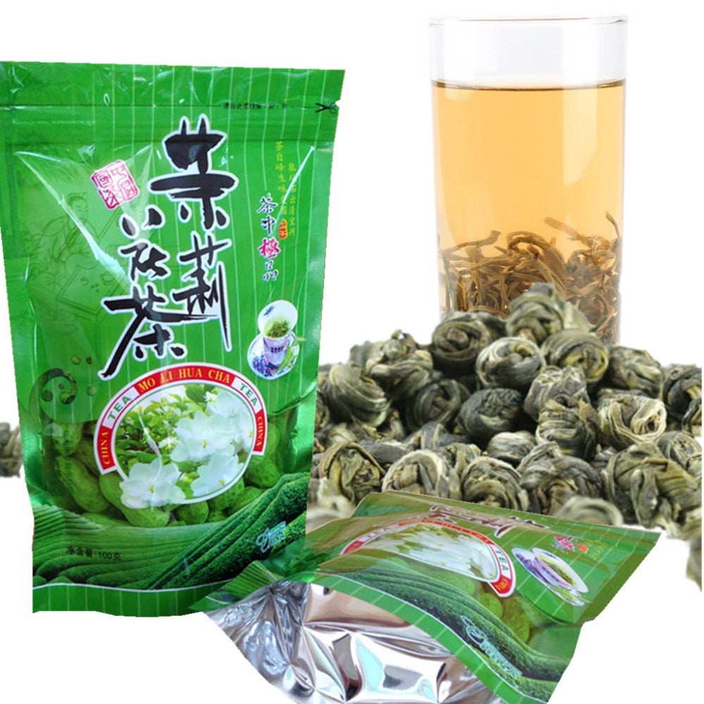 100g Jasmine Flower Tea Jasmine Pearl Tea Organic Green Tea Chinese Fragrant Tea