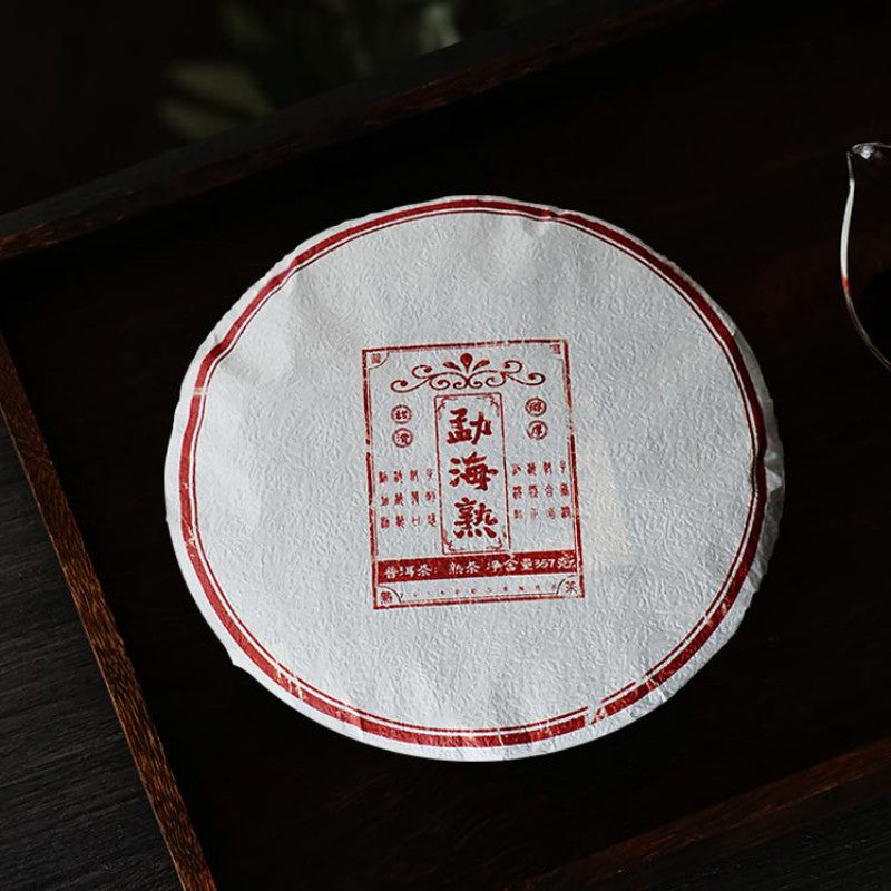 357g Yunnan Ripe Puerh Tea 2016 Year Menghaishu Pu-erh Cooked Tea Cake Pu'er Tea