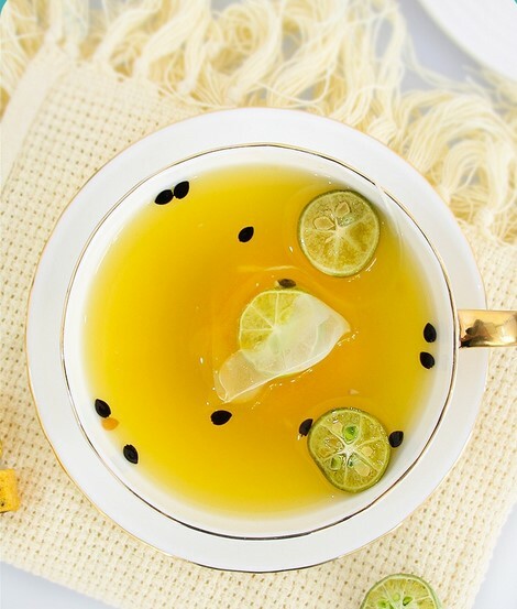 Passion fruit kumquat tea fruit tea dried kumquat dried rock sugar fruit tea