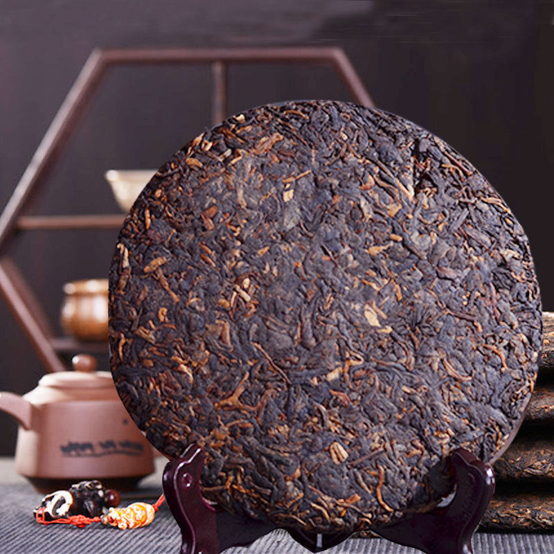 357g云南普洱茶熟茶 饼茶 357g Yunnan Pu'er Tea Ripe Tea Cake Tea Health Drink