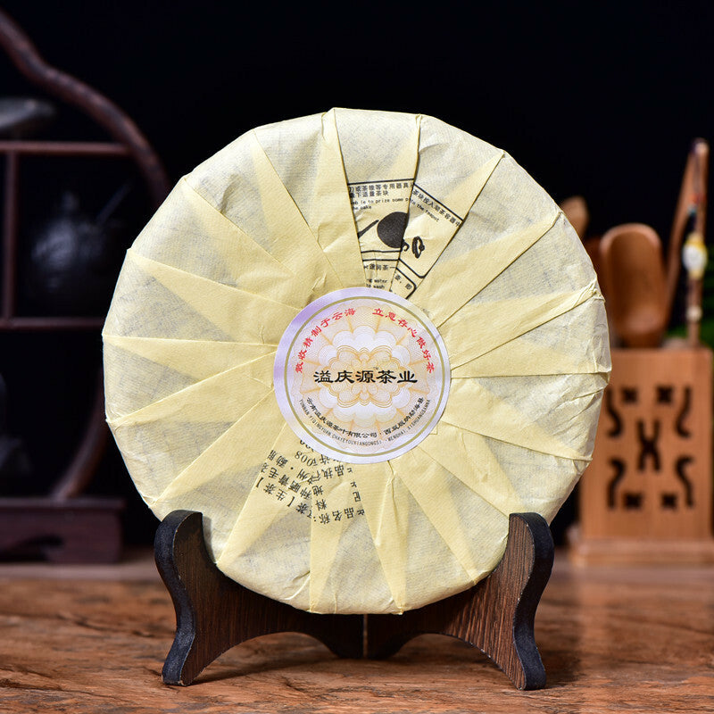 357g Yunnan Big Tree Pu'er Cha Tea Cake Natural Green Tea 2017 Spring Pu-Erh Tea
