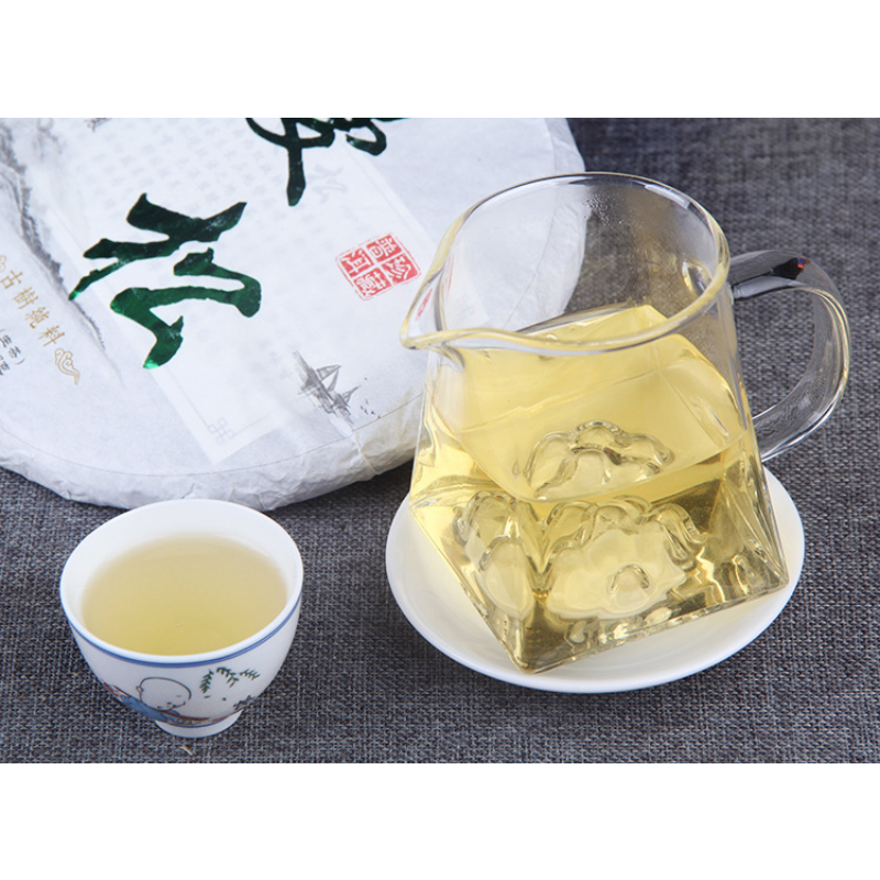 Yunnan Pu'er Tea Healthy Drinking Gift Tea 357g Man Song Cha Tea Cake Tea-