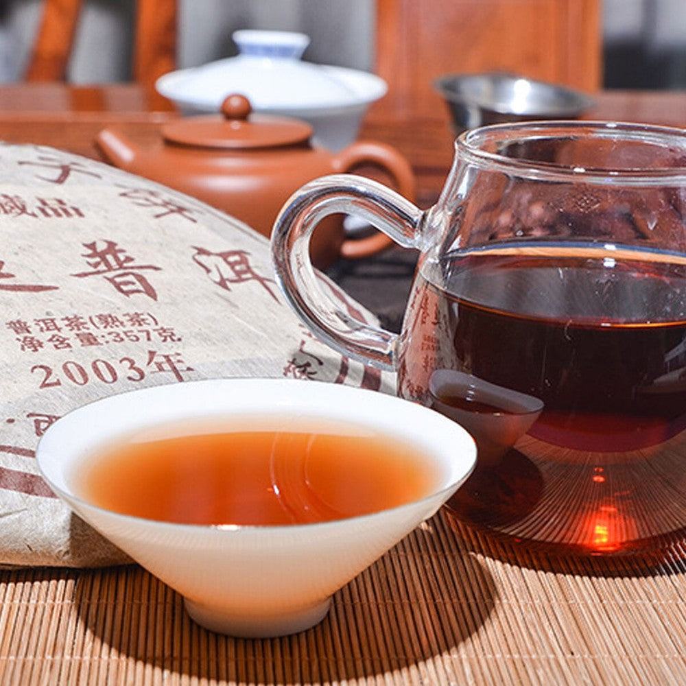357g Yunnan Ripe Pu erh Tea Palace Tea Collection Top Class Puer Cooked Tea Cake