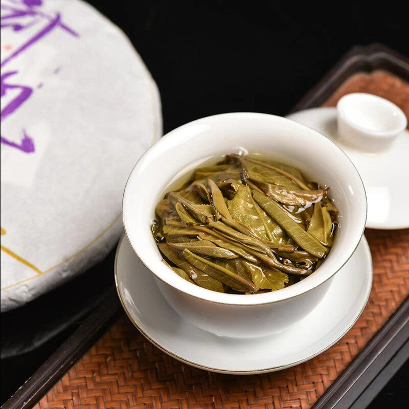 357g/12.59oz Tea Pu-erh Cake Tea Scraping Zhai Pu-erh Raw Tea Cake