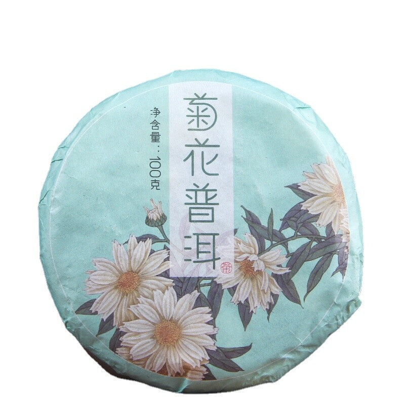 100g/3.52oz Pu'er Chrysanthemum Tea Tea Cake Fragrant Chrysanthemum Ripe Tea