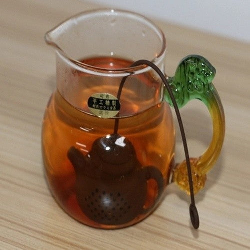1Pc Tea Infusers Silicone High Quality Tea Strainer Teapot Shape Herb Tea Filter