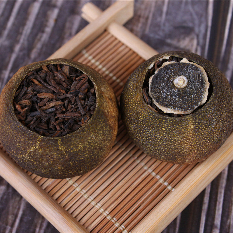 250g Small Green Mandarin Pu-Erh Ripe Tea Top Royal Golden Bud Tea Slimming Tea