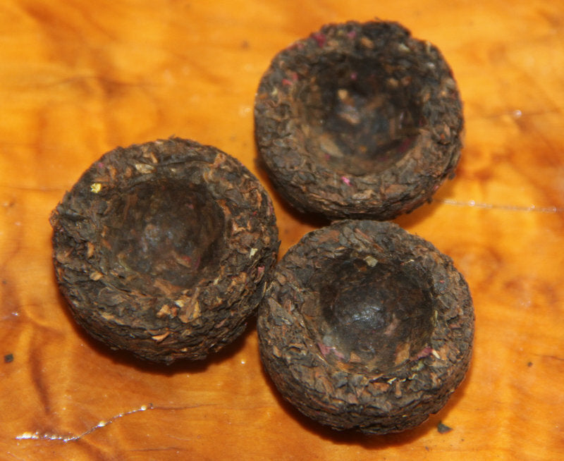 Hongyuan Tea Pu'er Tea Mini Tuo Tea [Rose Tuo] Cooked Tea 200g In Bamboo Packed