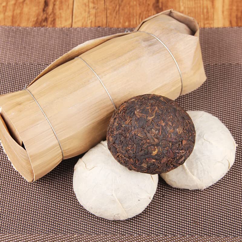 Pu-erh Tea in Bamboo Leaf Ripe Puerh Tea Puer Tea Yunnan Tuo Cha 500g