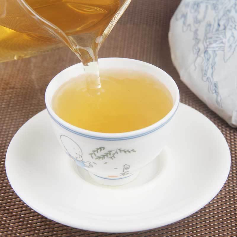 357g Yunnan Raw Pu'er Tea Cake Big Snow Mountain Pu-erh Tea Qizi Puerh Green Tea