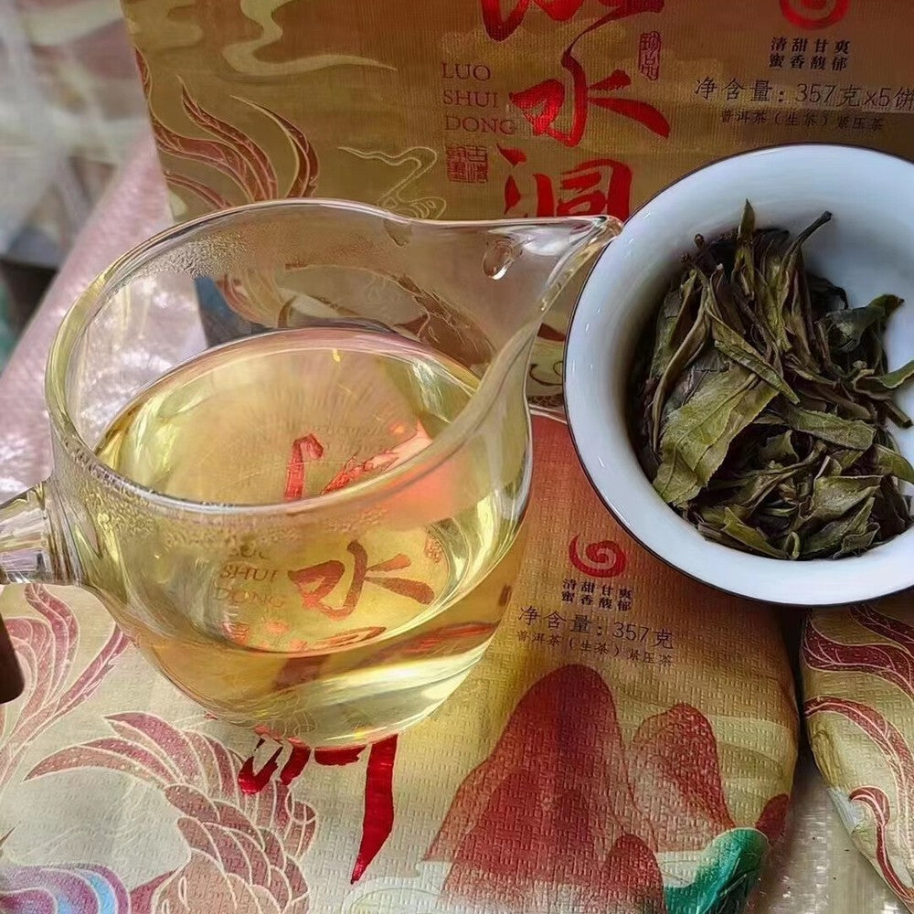 357g Yunnan Raw Puerh Tea Cake 2022 Luoshuidong Pu'er Raw Tea Premium Pu-erh Tea