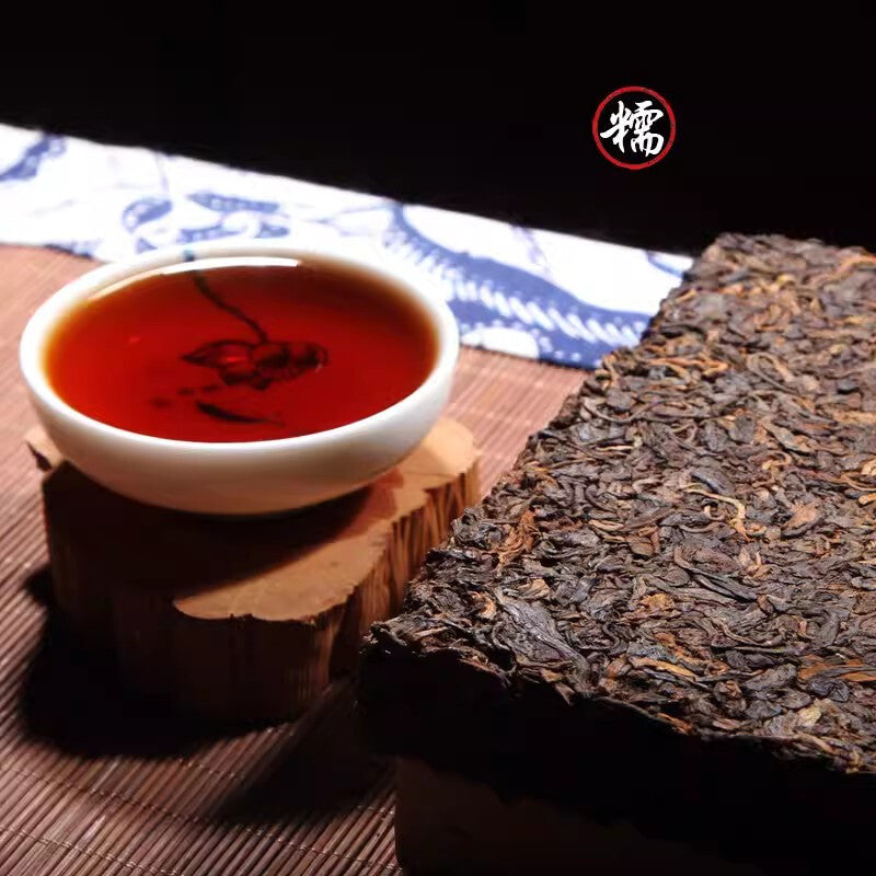 250g Puerh Tea Brick Yunnan Aged Pu-erh Ripe Tea Chinese Natural Pu'er Black Tea