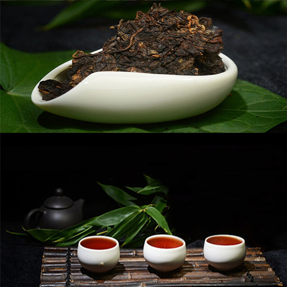 357g Premium Pu-erh Tea Cooked Tea Cake Ripe Tea Healthy Puer Tea Black Tea