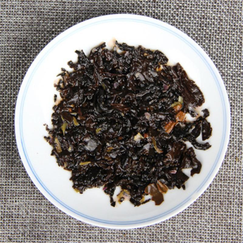 Yunnan Organic Rose Puerh Tea 100g Small Ripe Tea Canned Rose Puer Tea Cake