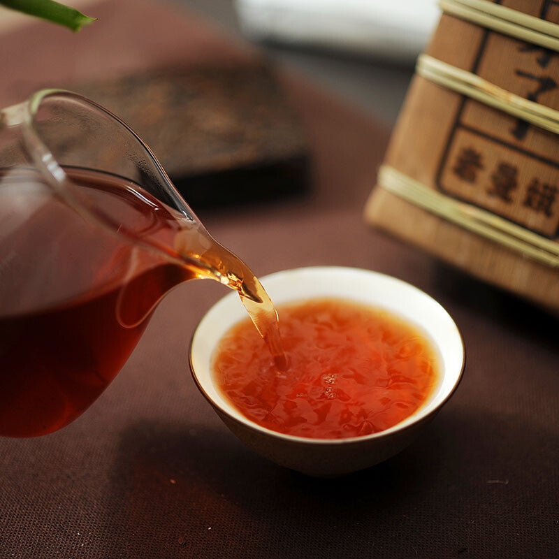 PU'ER TEA Lao Man E Pu-erh Tea Brick 500g Top Grade Ripe Puer Pu'er Shu Tea