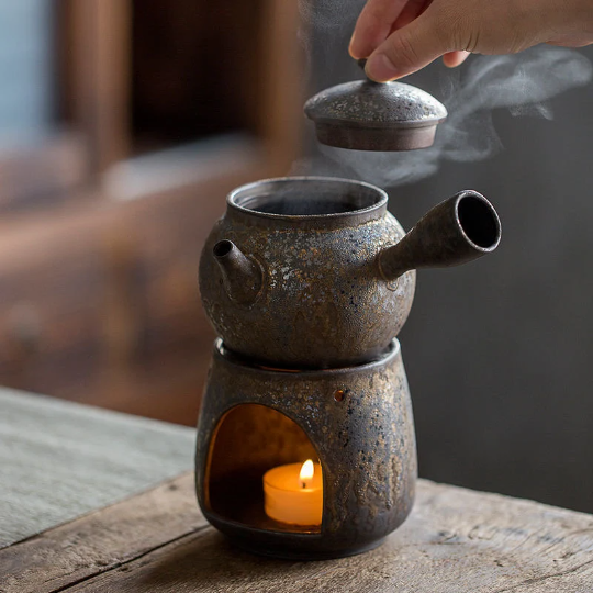 Ceramic Teapot Tea Warmer Stove Tea Ceremony Set