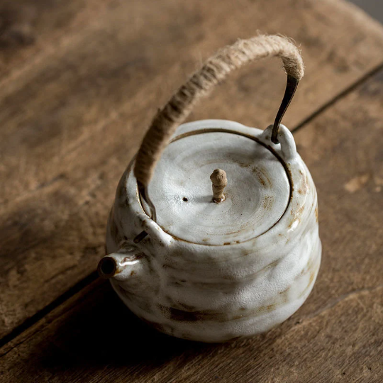 White Ceramic Teapot Chinese Tea Pot 240ml