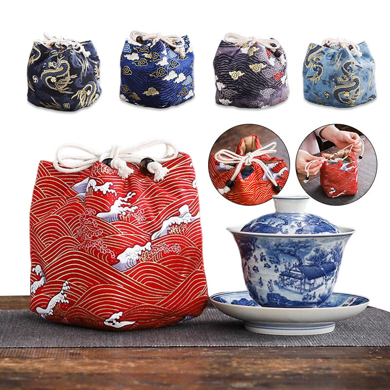Chinese Tea Teaware Storage Bag Portable Travel Teapot Cup Bag Teacup Cloth Bag