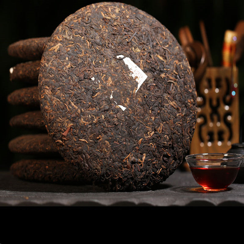 357g Yunnan Pu-erh Tea Puerh Ripe Tea Wishful Tea-cake Premium Cooked Shu Tea