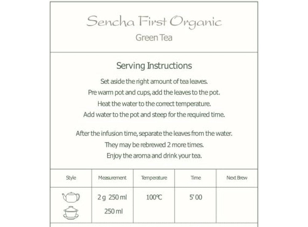Sencha Organic Green Tea Japan - Sen Ca - Sencha Green Tea Organic Tea