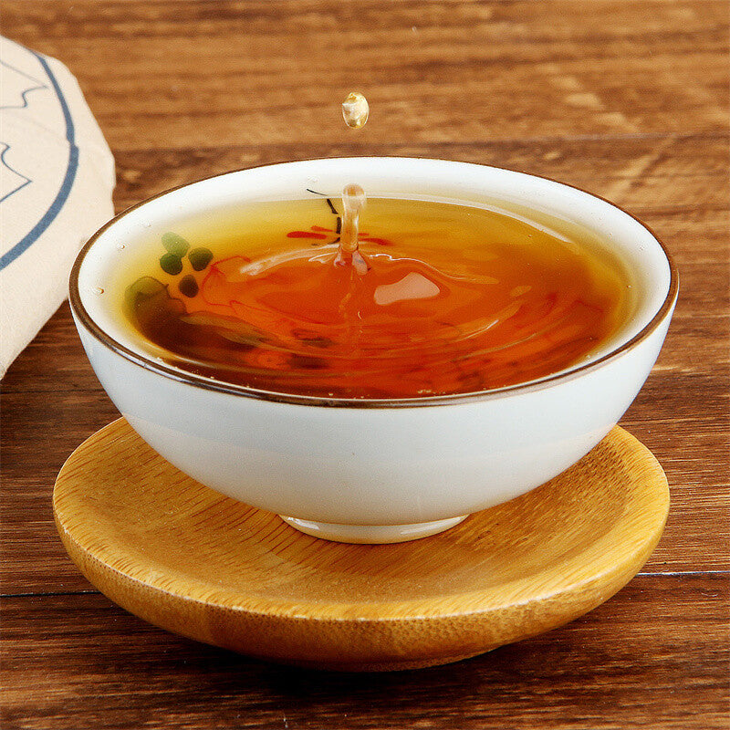 Yunnan Organic Ripe Puer Tea Rose Flavor Healthy Pressed Tea Green Tea 100g