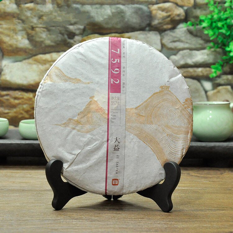 2014 TAETEA Classic Ripe Pu'er Tea 7592 Dayi Puerh Ripe Yunnan Puer Tea 357g