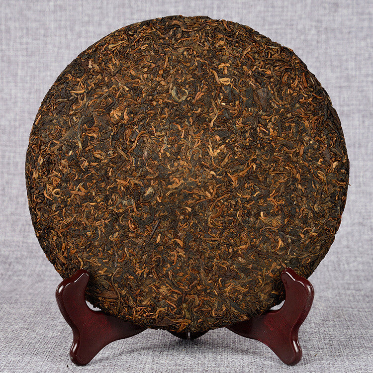 Pu'er Tea Cake Ripe Tea 357g Banzhang Golden Bud Ripe Tea Cake