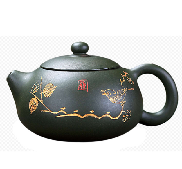 Yixing purple clay pot green clay Xishi pot tea set tea pot Kung Fu tea pot