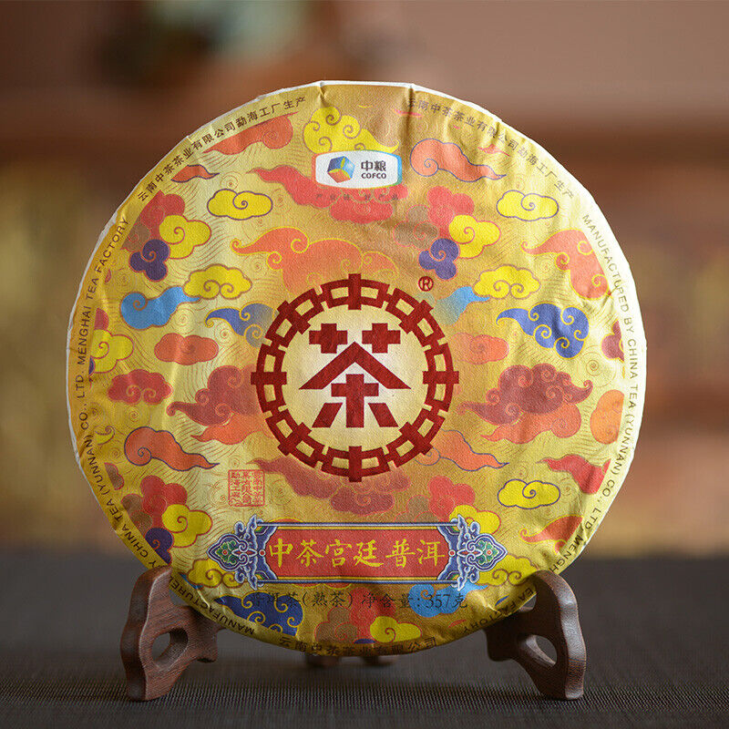 2019 ChinaTea Palace Pu'er Ripe Tea 357g Pu-erh Tea Cake Puer Ripe Zhongcha