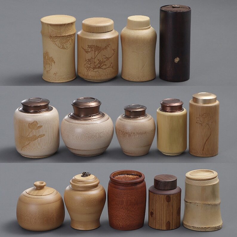 Chinese Bamboo Tea Caddy|Tea Accessories|Candy Storage Tanks|Tea Jars