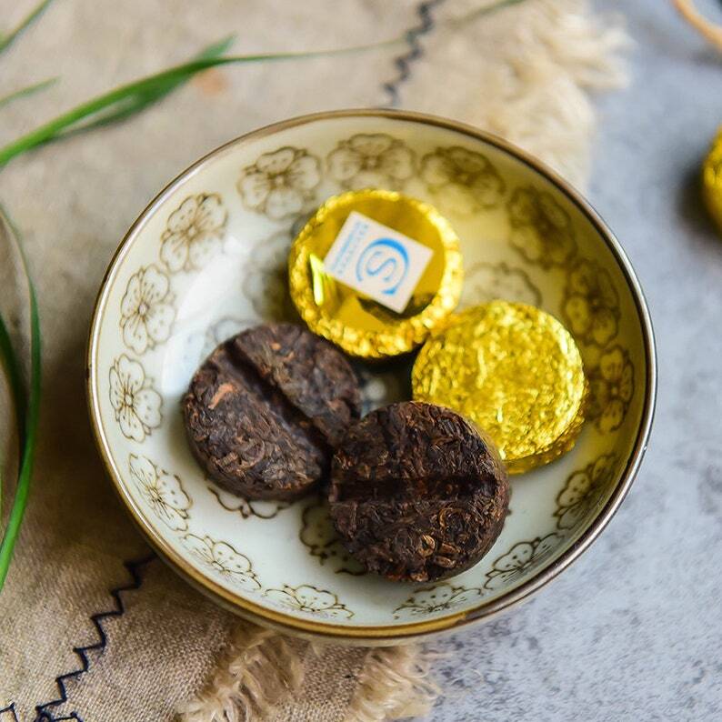 Organic Mini Pu'er Tea Yunnan Ripe Puerh Tea Natural Healthy Tea