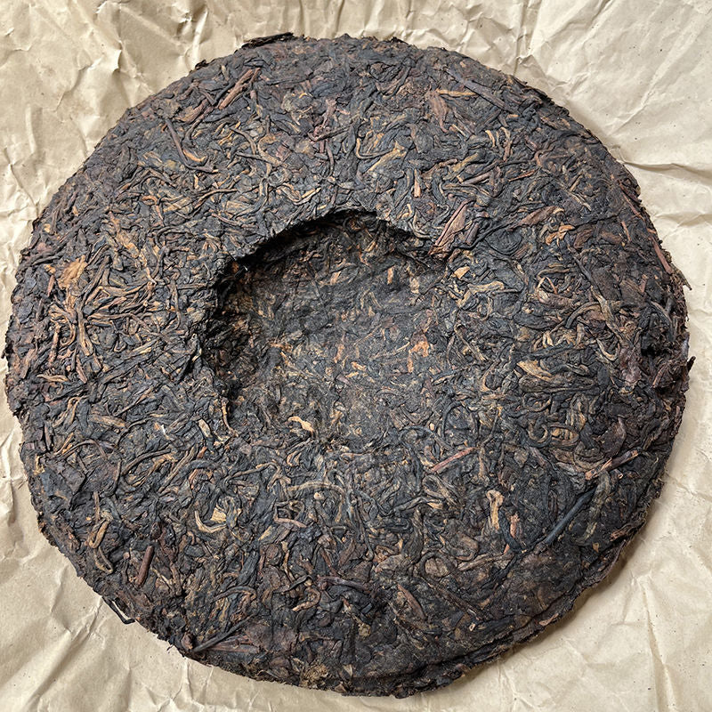 1980s Yiwu Puerh Raw Tea Qizi Cake 400g Dry Warehouse Tea Cake Aged Old Tea