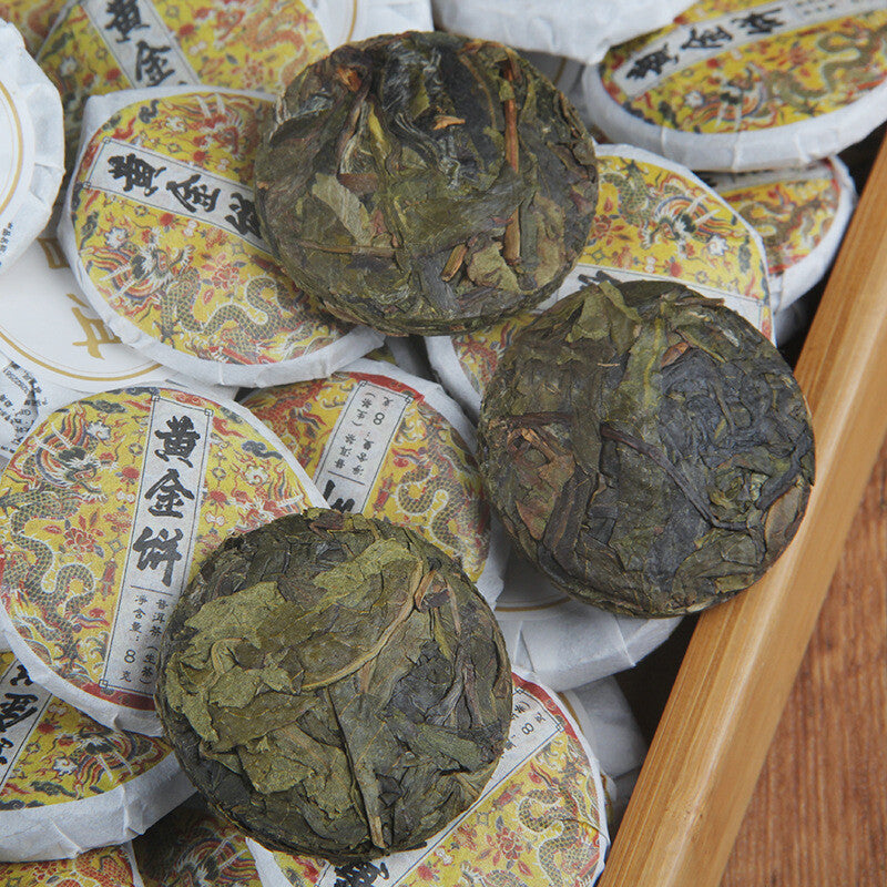Spring Tea Ancient Gold Cake Gold A Pu'er Tea Raw Tea Mini Small Cake Tea
