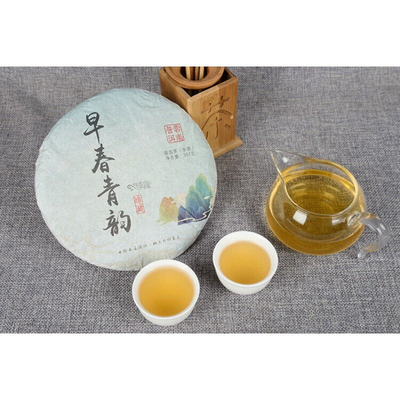 Pu'er Tea 2014 Spring Tea Ancient Tree Tea Yunnan Seven Seed Cake Tea 357g